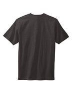Rear View of Carbon Heather Carhartt Short Sleeve Henley T-Shirt CTK84