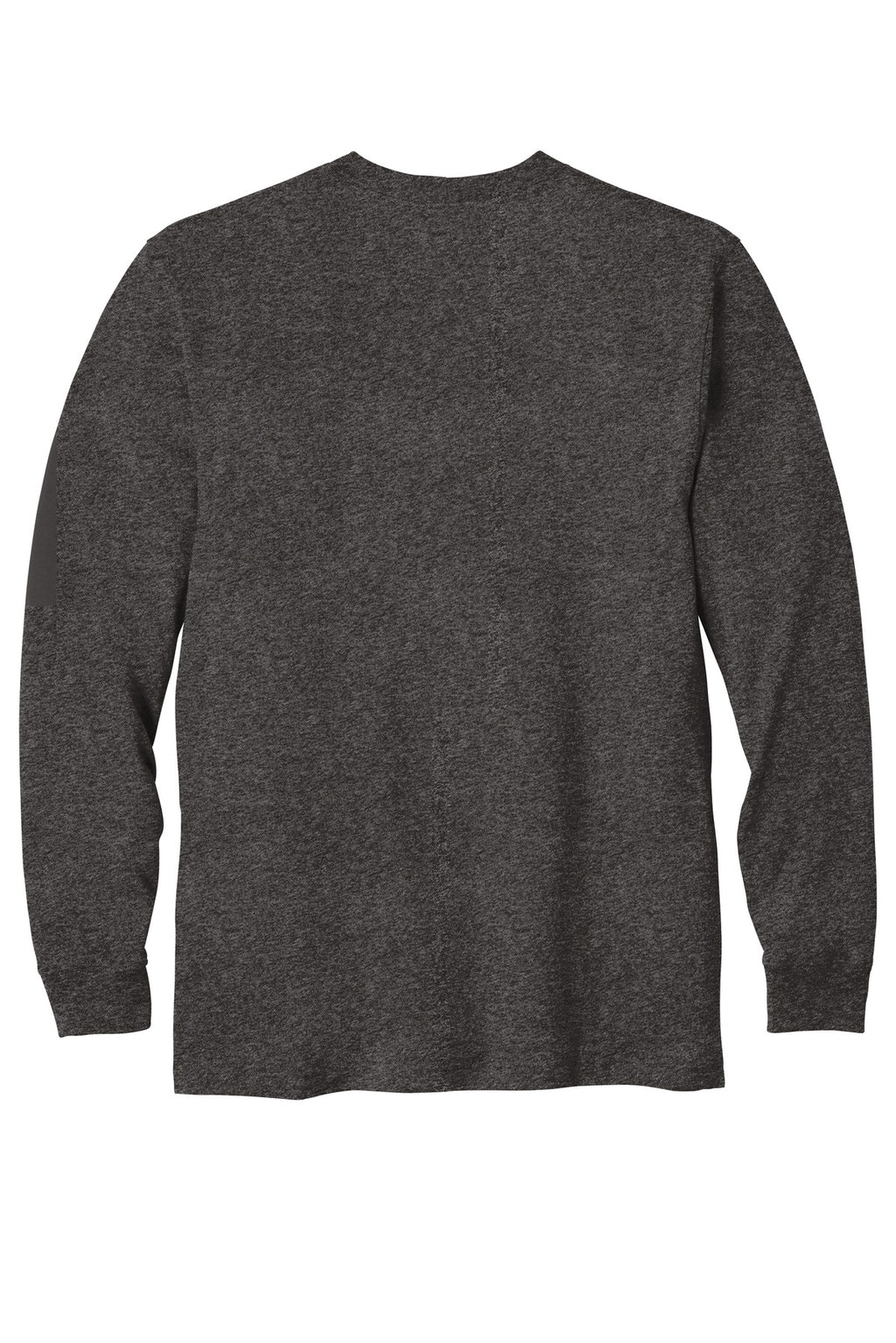 Rear View of Carbon Heather Carhartt Workwear Pocket Long Sleeve T-Shirt. CTK126