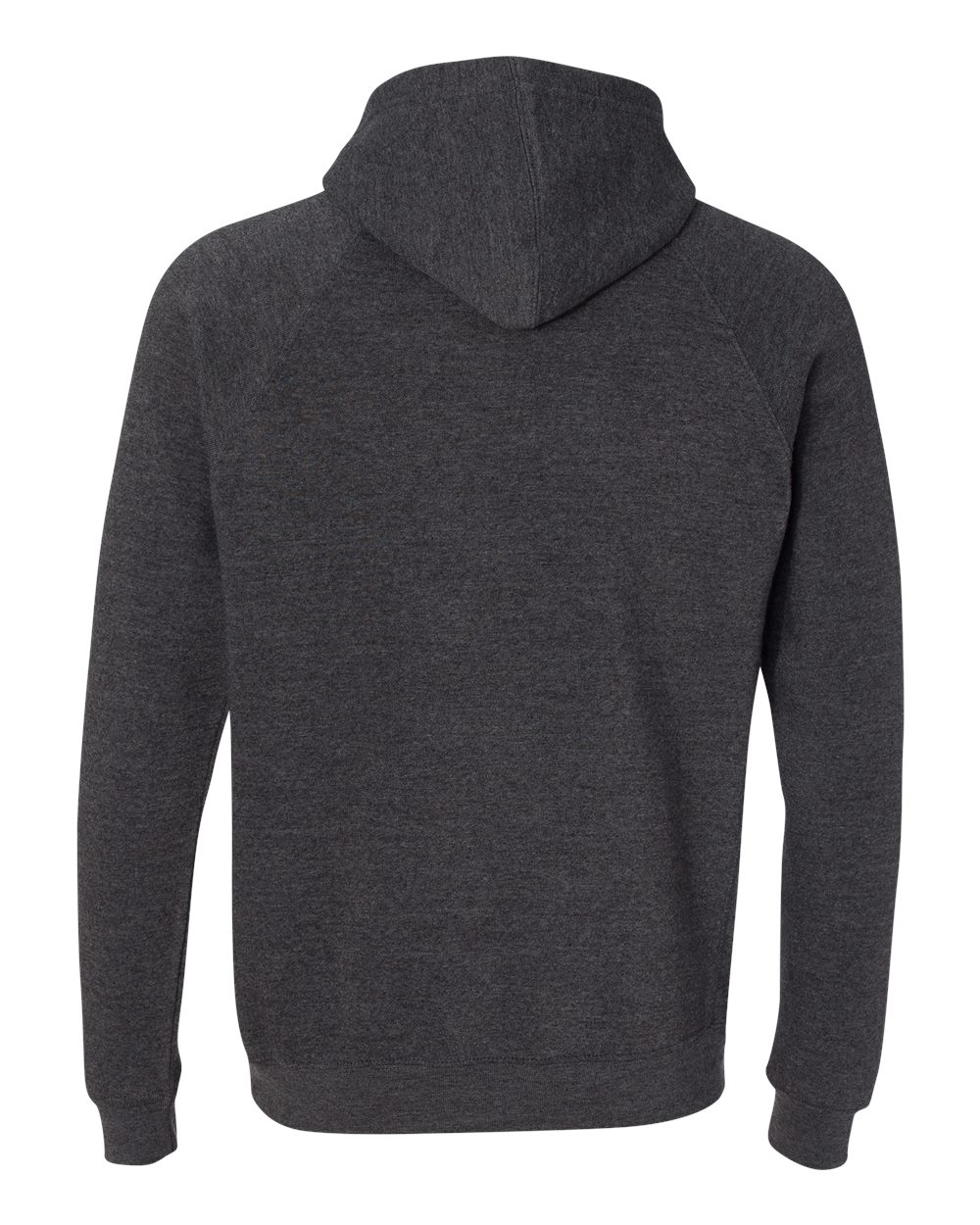 Rear View of Carbon Special Blend Raglan Hooded Sweatshirt - PRM33SBP