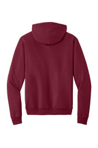 Rear View of Cardinal Port & Co Core Fleece Pullover Hooded Sweatshirt. PC78H