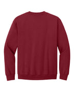 Rear View of Cardinal Red Gildan Heavy Blend Crewneck Sweatshirt. 18000