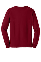 Rear View of Cardinal Red Gildan - Ultra Cotton 100% US Cotton Long Sleeve T-Shirt. G2400