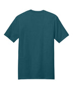 Rear View of CariBluHtr District Perfect Weight Tee. DT104