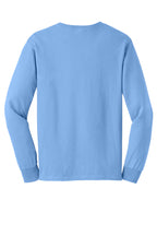 Rear View of Carolina Blue Gildan - Ultra Cotton 100% US Cotton Long Sleeve T-Shirt. G2400