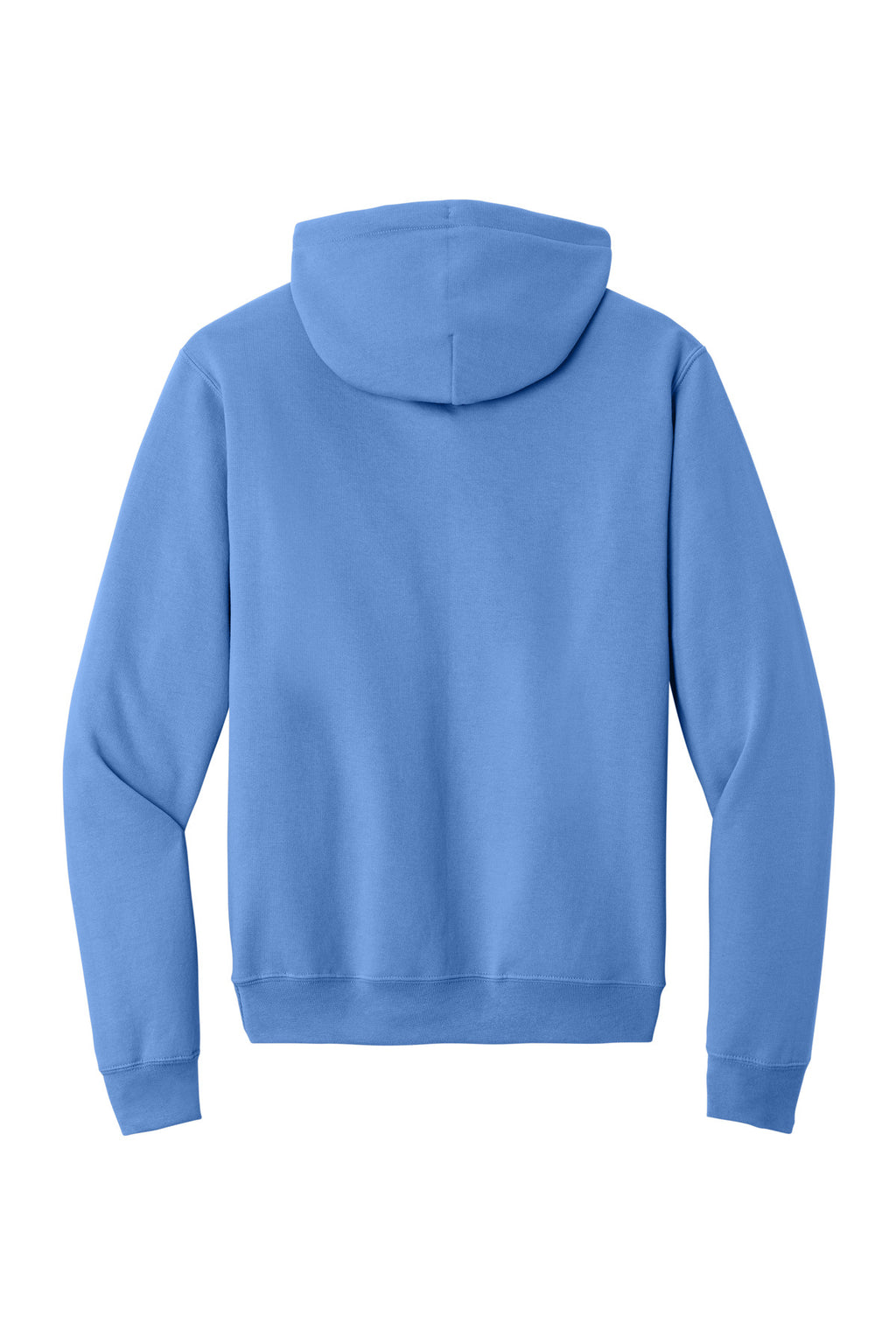 Rear View of Carolina Blue Port & Co Core Fleece Pullover Hooded Sweatshirt. PC78H