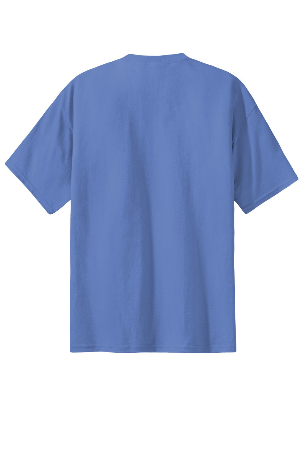 Rear View of Carolina Blue Port & Co Essential Tee. PC61