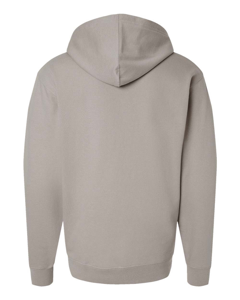 Rear View of Cement Midweight Hooded Sweatshirt - SS4500