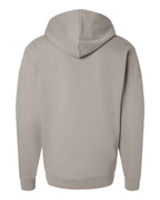 Rear View of Cement Midweight Hooded Sweatshirt - SS4500