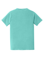 Rear View of Chalky Mint COMFORT COLORS Heavyweight Ring Spun Pocket Tee. 6030