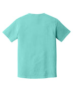 Rear View of Chalky Mint COMFORT COLORS Heavyweight Ring Spun Tee. 1717