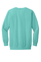 Rear View of Chalky Mint COMFORT COLORS Ring Spun Crewneck Sweatshirt. 1566