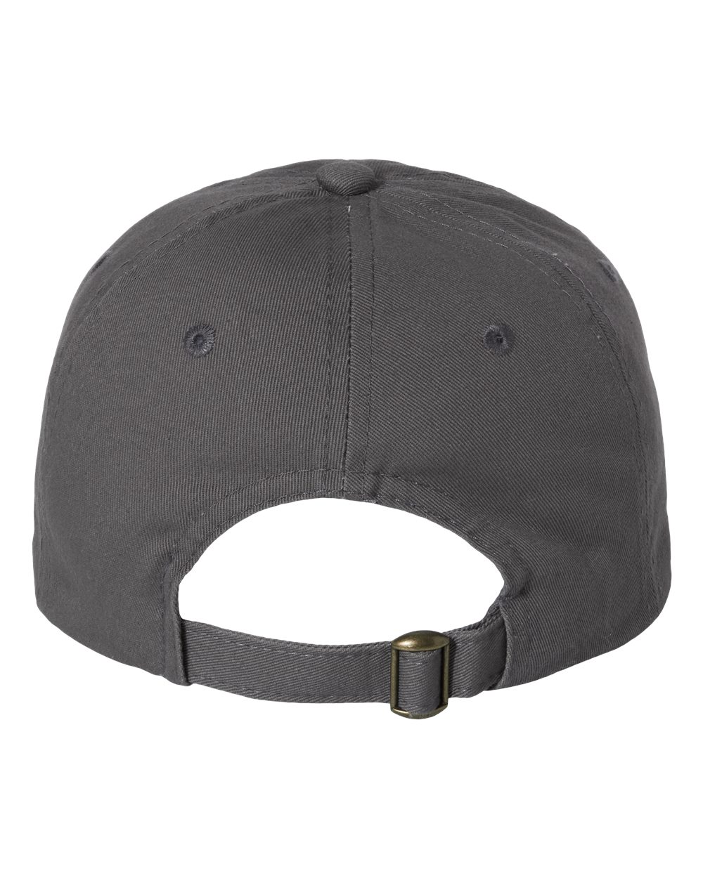 Rear View of Charcoal Bio-Washed Classic Dad Hat - VC300A