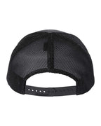 Rear View of Charcoal/ Black 112+ R-Flex Adjustable Trucker Cap - 112PL