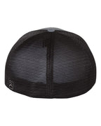 Rear View of Charcoal/ Black Split Pulse Sportmesh R-Flex Cap - 172