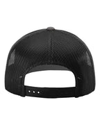 Rear View of Charcoal/ Black Sustainable Trucker Cap - 112RE