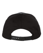 Rear View of Charcoal/ Black Twill Back Trucker Cap - 312