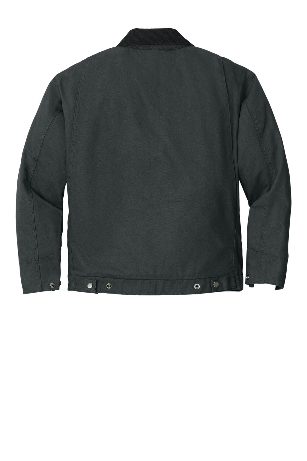 Rear View of Charcoal CornerStone - Duck Cloth Work Jacket. J763