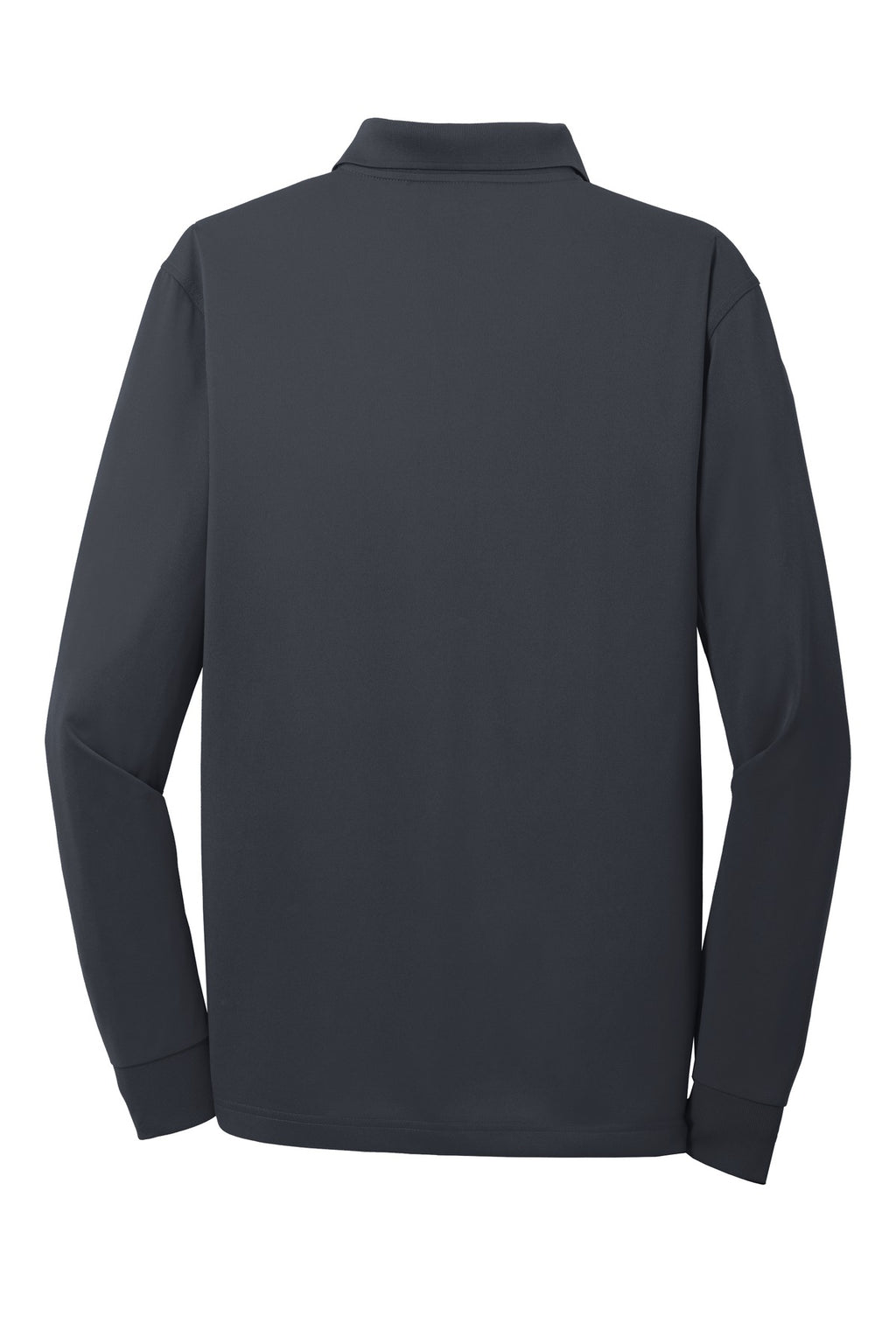 Rear View of Charcoal CornerStone Select Snag-Proof Long Sleeve Polo. CS412LS