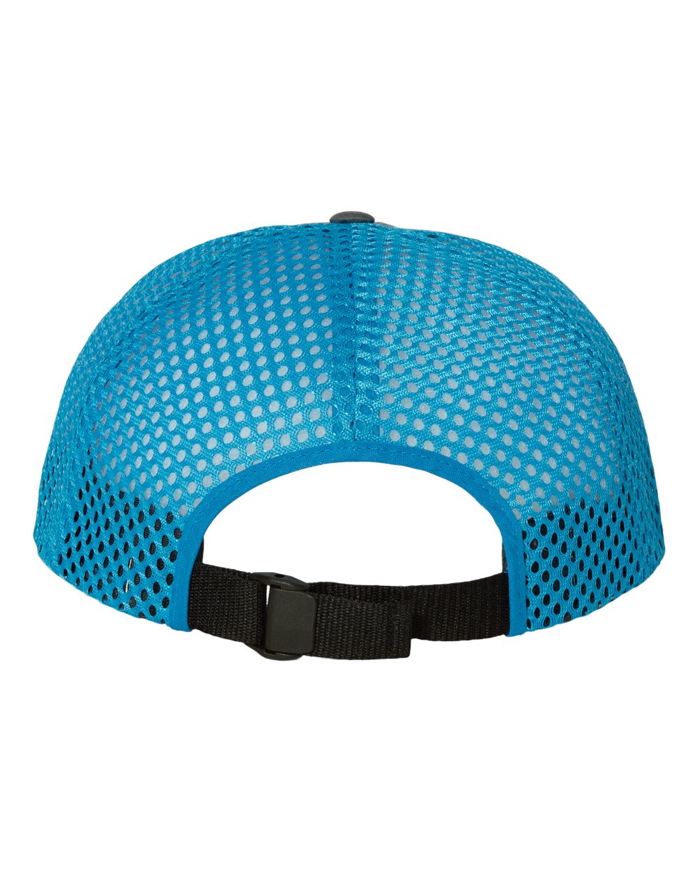 Rear View of Charcoal/ Cyan Rogue Wide Set Mesh Cap - 935