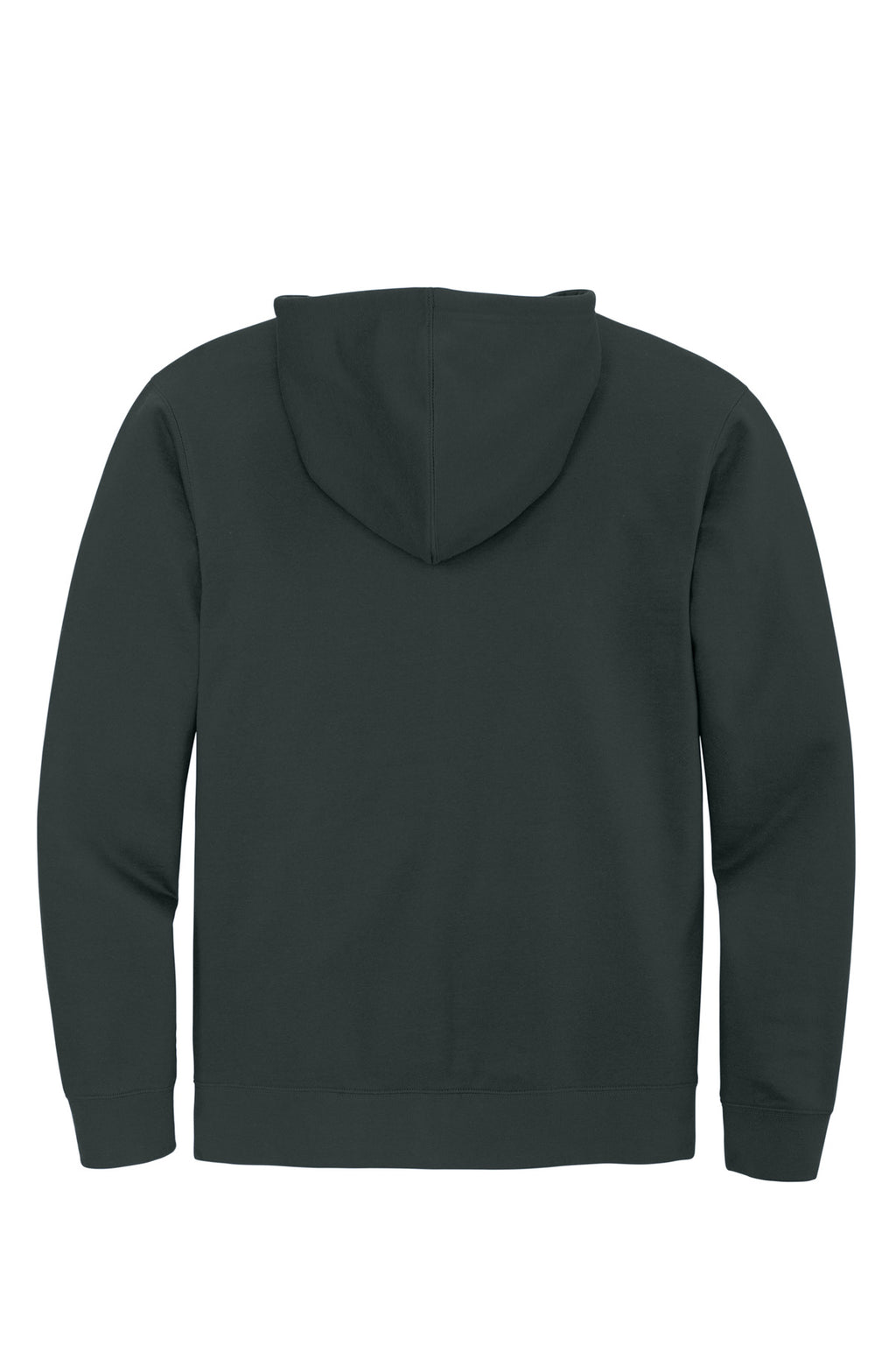 Rear View of Charcoal District V.I.T. Fleece Full-Zip Hoodie DT6102