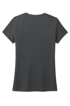 Rear View of Charcoal District Women's Perfect Tri Tee. DM130L