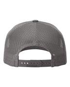 Rear View of Charcoal Five-Panel Trucker with Rope Cap - 112FPR