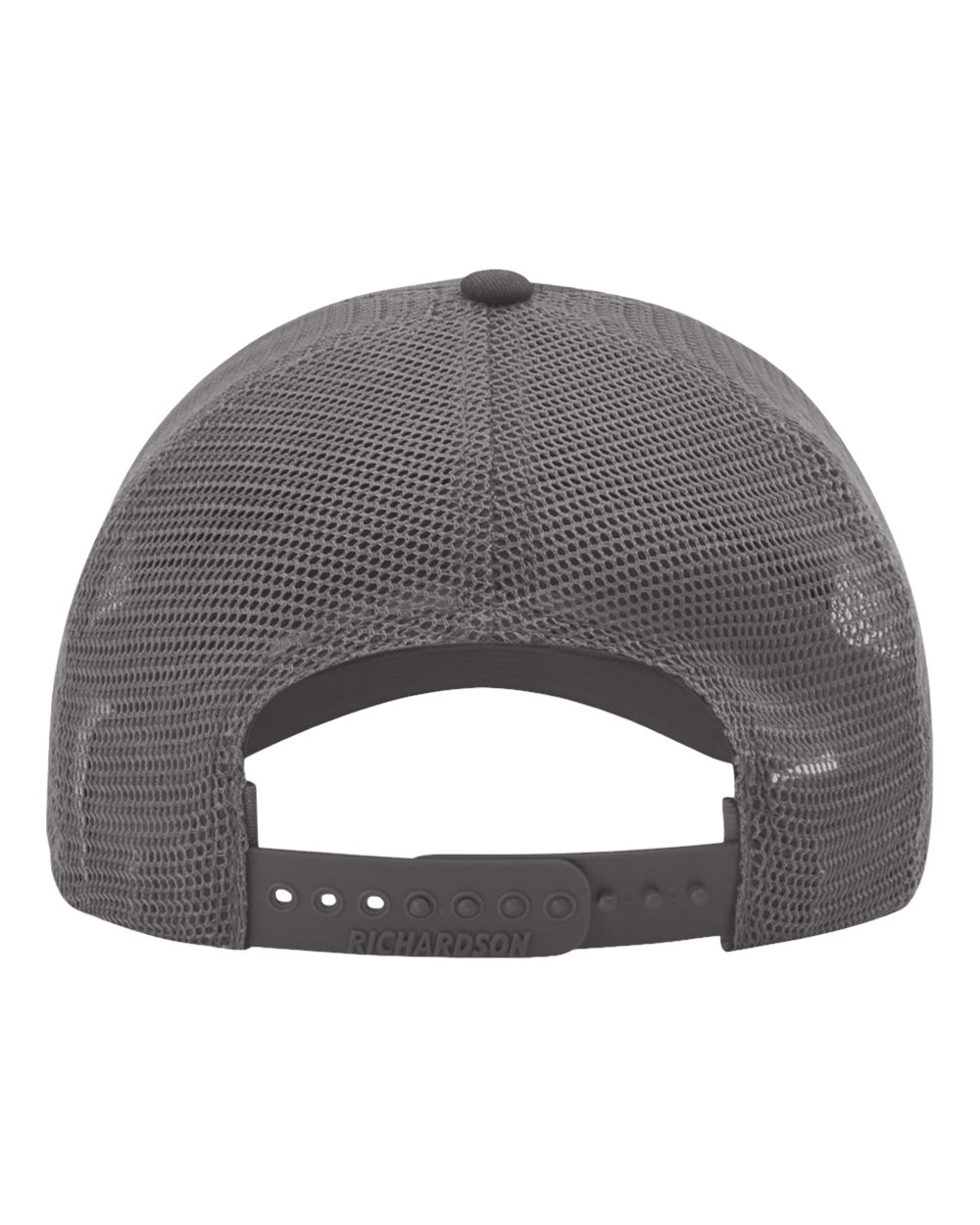 Rear View of Charcoal Garment-Washed Trucker Cap - 111