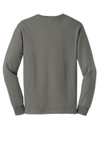 Rear View of Charcoal Gildan - Ultra Cotton 100% US Cotton Long Sleeve T-Shirt. G2400