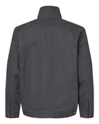 Rear View of Charcoal Maverick Boulder Cloth™ Jacket with Blanket Lining - 5028
