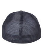 Rear View of Charcoal/ Navy Trucker Cap - 6511