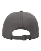 Rear View of Charcoal Peach Twill Dad Hat - 326