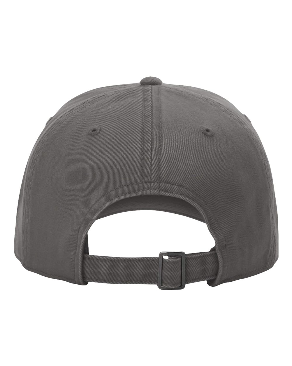 Rear View of Charcoal Peach Twill Dad Hat - 326