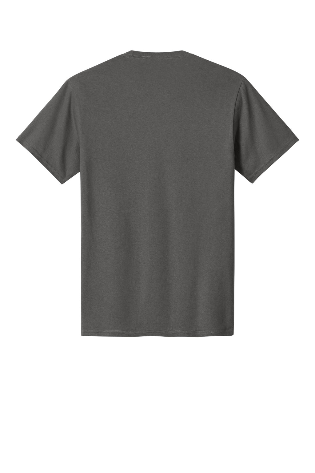 Rear View of Charcoal Port & Co Core Cotton Tee. PC54