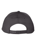 Rear View of Charcoal Pro Twill Snapback Cap - 212