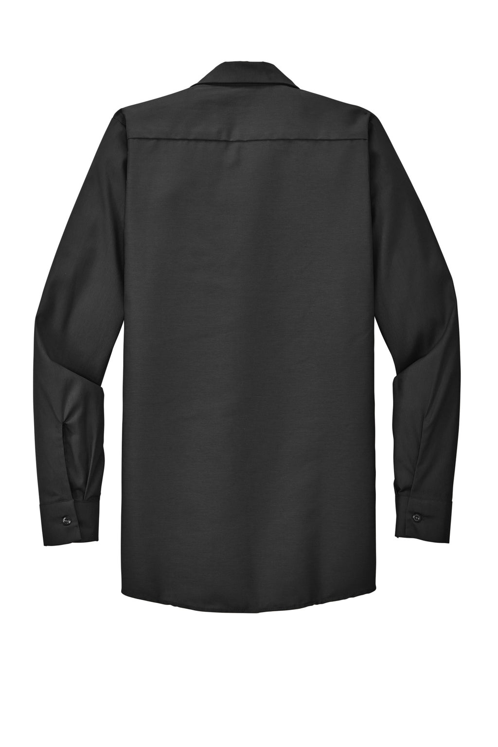 Rear View of Charcoal. Red Kap Long Sleeve Industrial Work Shirt. SP14
