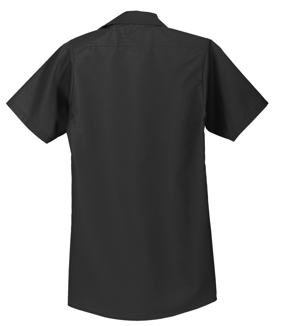 Rear View of Charcoal Red Kap Short Sleeve Industrial Work Shirt. SP24