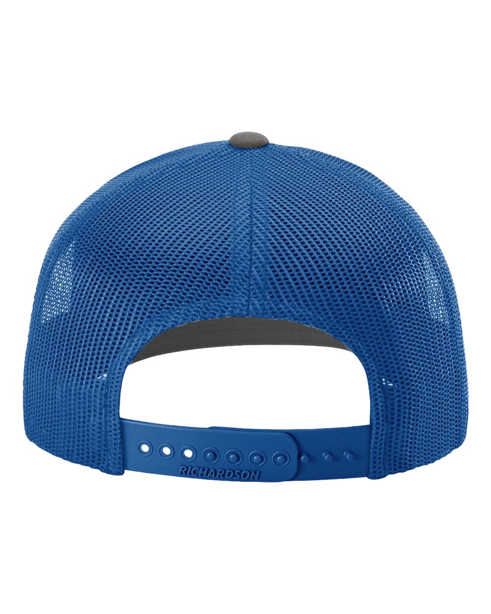 Rear View of Charcoal/ Royal Snapback Trucker Cap - 112