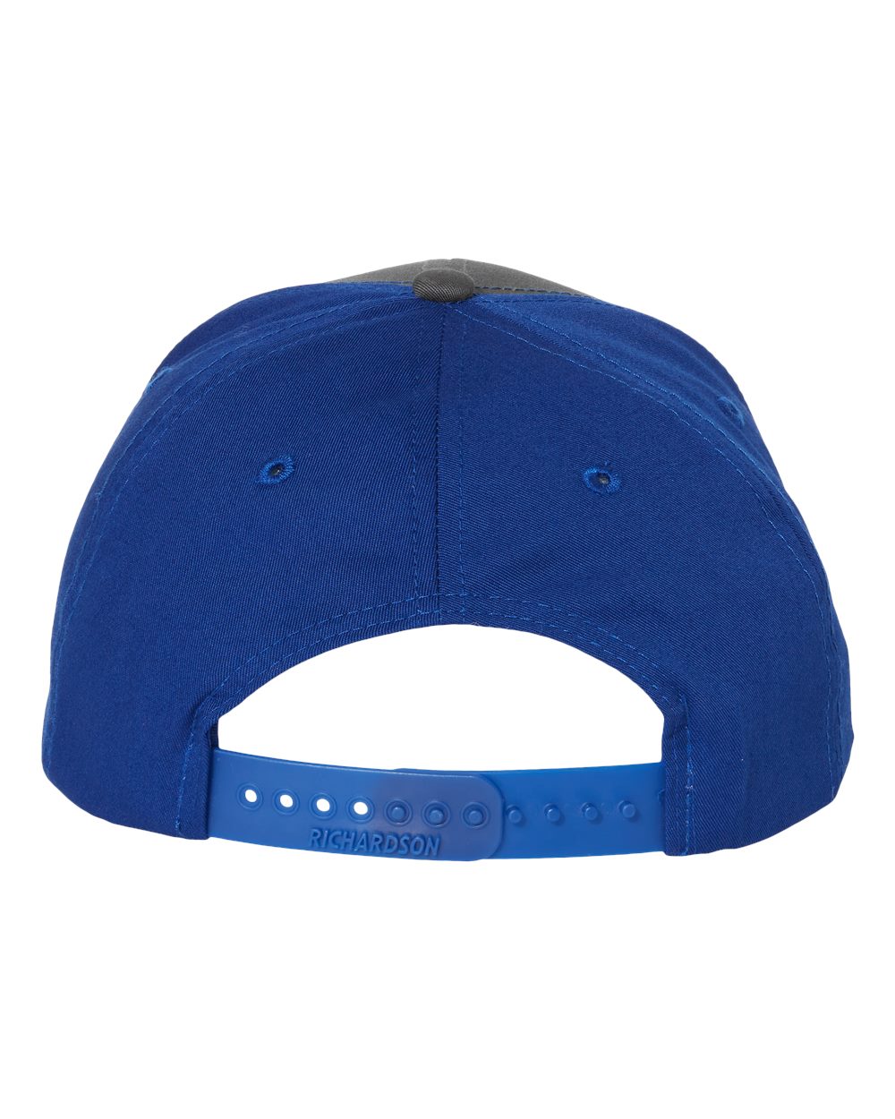 Rear View of Charcoal/ Royal Twill Back Trucker Cap - 312