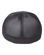 Rear View of Charcoal Unipanel™ Trucker Cap - 5511UP