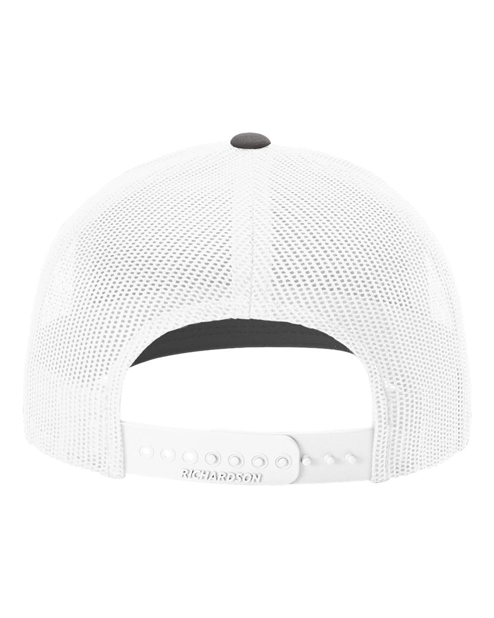 Rear View of Charcoal/ White Snapback Trucker Cap - 112