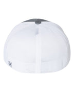 Rear View of Charcoal/ White Split Pulse Sportmesh R-Flex Cap - 172