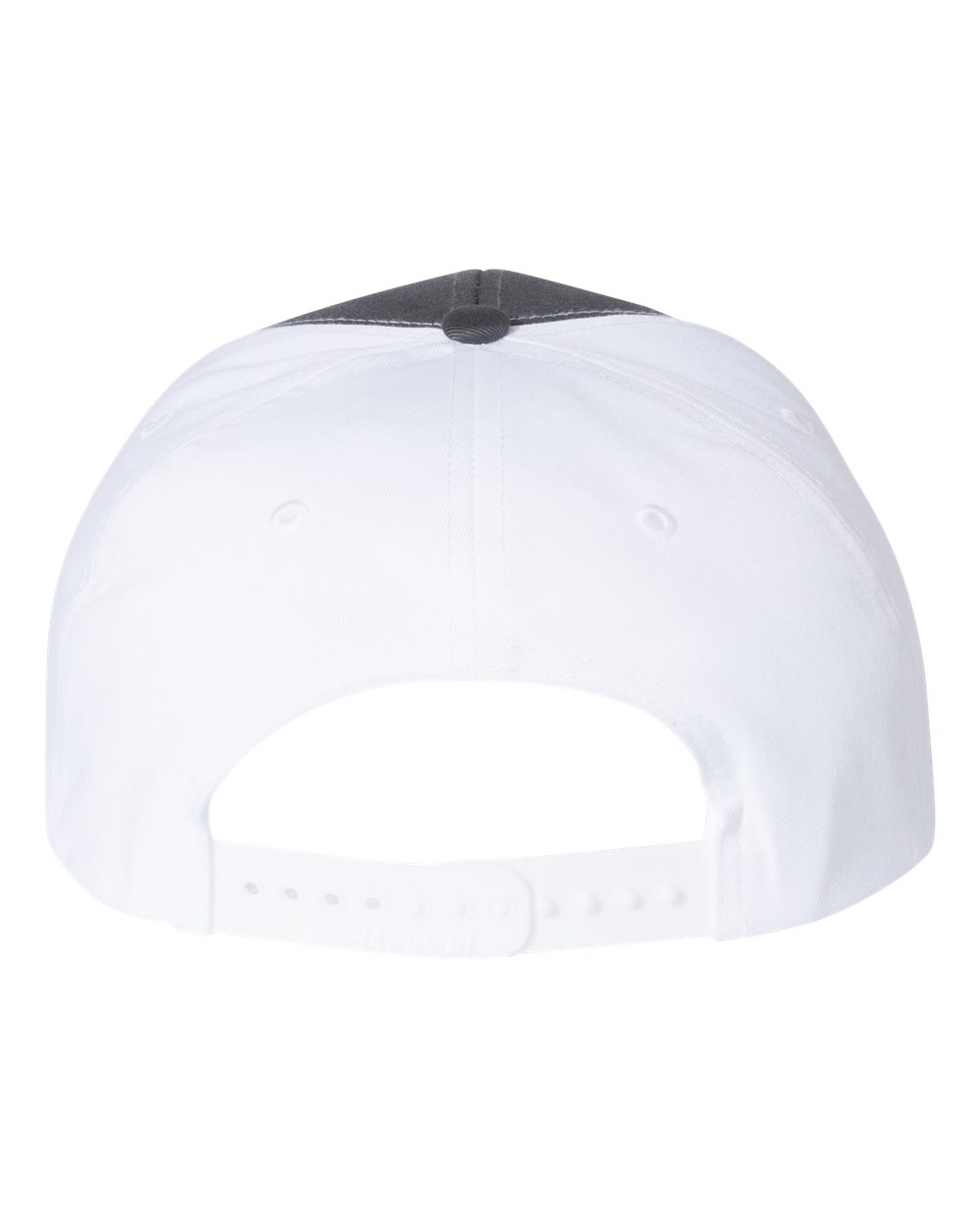 Rear View of Charcoal/ White Twill Back Trucker Cap - 312