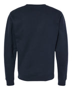 Rear View of Classic Navy Midweight Crewneck Sweatshirt - SS3000