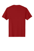 Rear View of Classic Red District Perfect Weight Tee. DT104