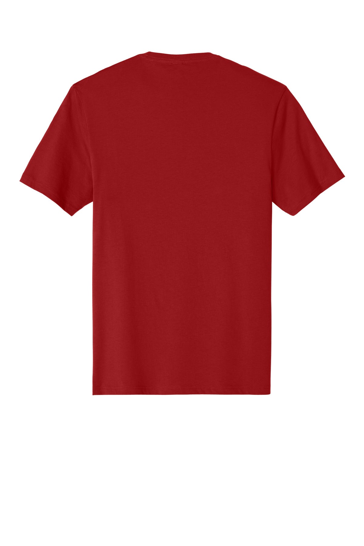 Rear View of Classic Red District Perfect Weight Tee. DT104