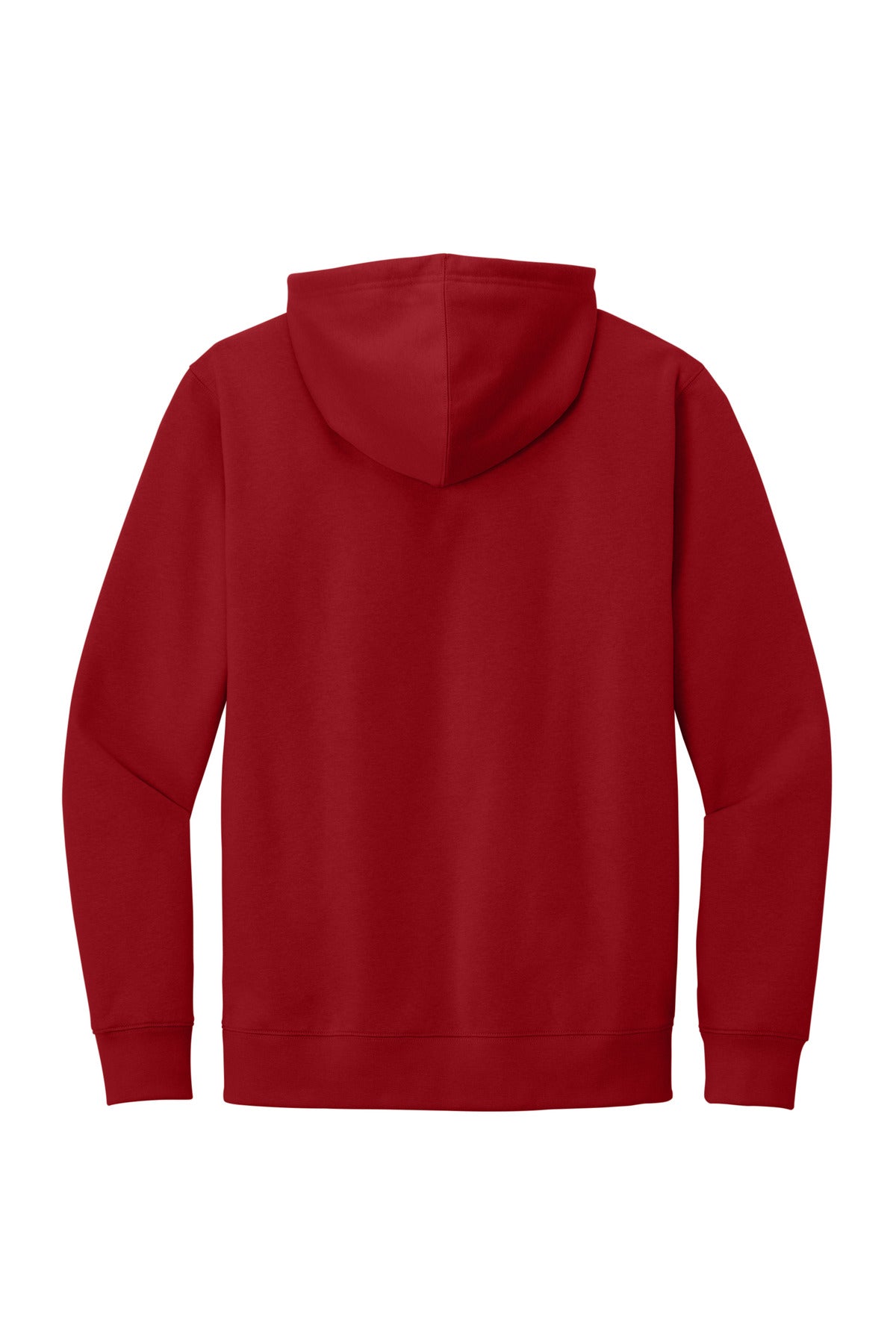 Rear View of Classic Red District V.I.T. Fleece Hoodie DT6100
