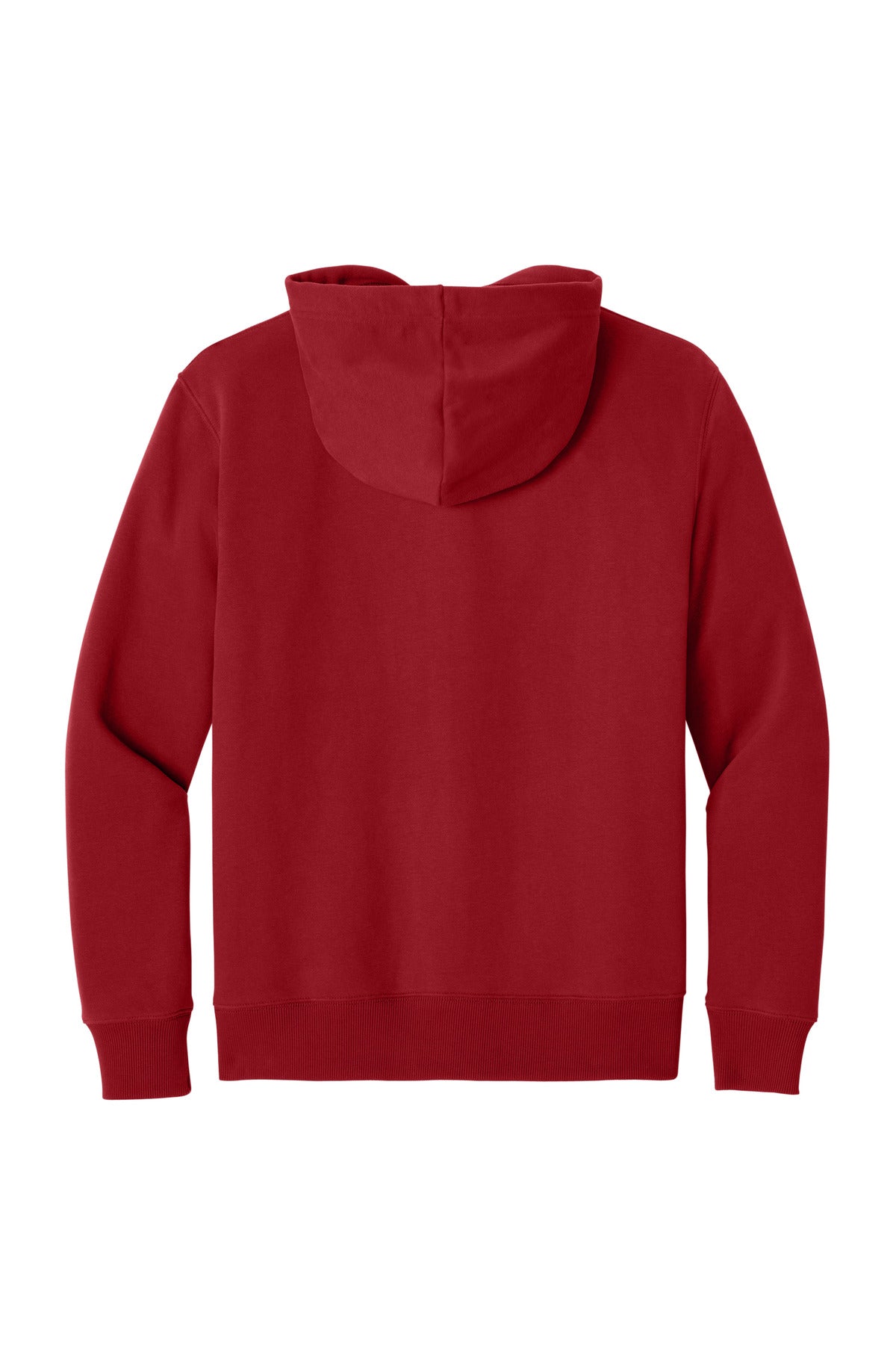Rear View of ClassicRed District V.I.T. Super Heavyweight Fleece Hoodie DT6600