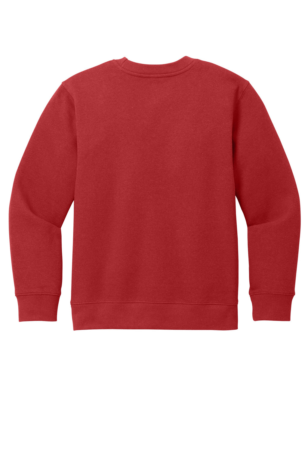 Rear View of ClassicRed District Youth V.I.T. Fleece Crew DT6104Y