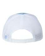 Rear View of Columbia Blue/ White Everyday Rope Trucker Cap - GB452R