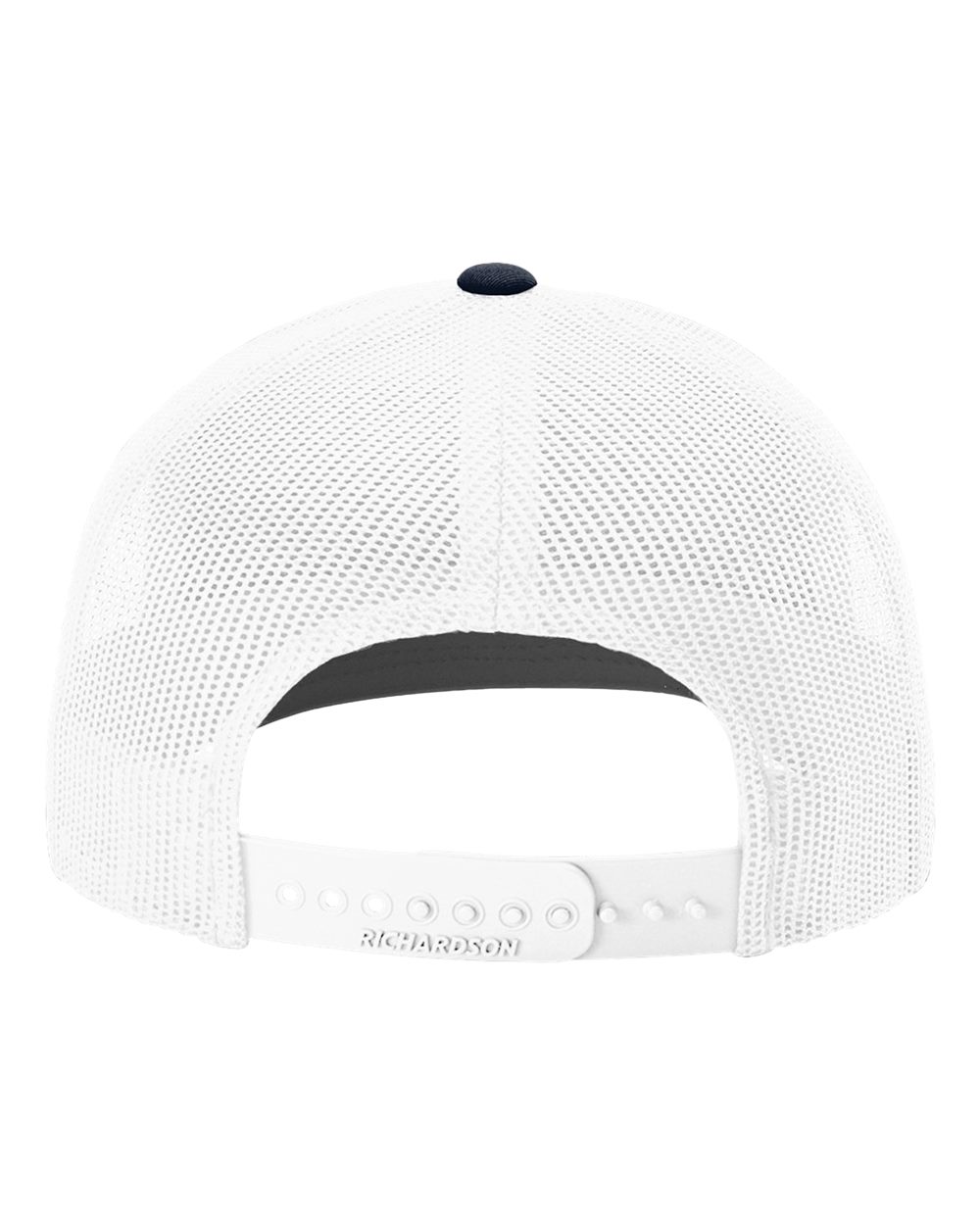 Rear View of Columbia Blue/ White/ Navy Snapback Trucker Cap - 112